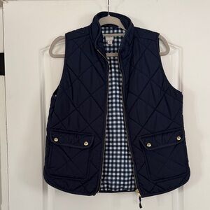 J.Crew Navy and White Plaid Shirt